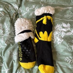 Batman Black and Yellow Cozy Socks